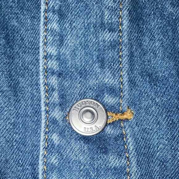 Hudson Los Angeles Denim Button Up Jean Trucker Jacket Women's Size  XL/1X NEW - Picture 4 of 11